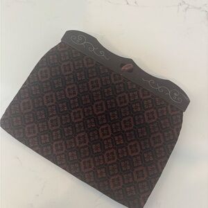 Vintage Black and Brown Clutch